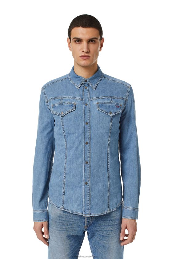 Diesel camiseta rodeo d-westy hombres 4P44F286 vestir azul medio