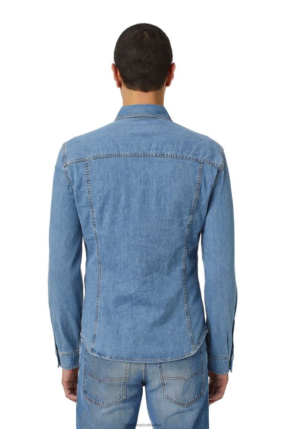 Diesel camiseta rodeo d-westy hombres 4P44F286 vestir azul medio