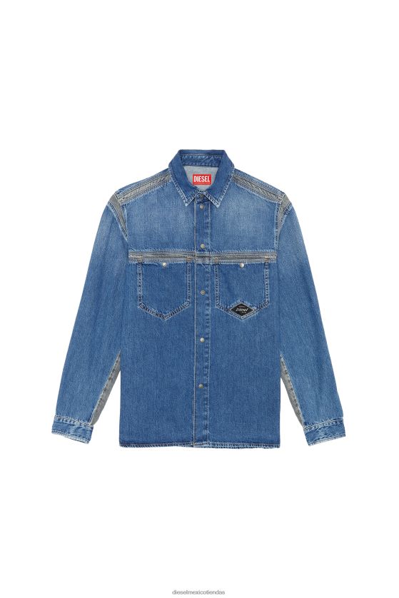 Diesel d-hor-fss hombres 4P44F322 vestir azul medio