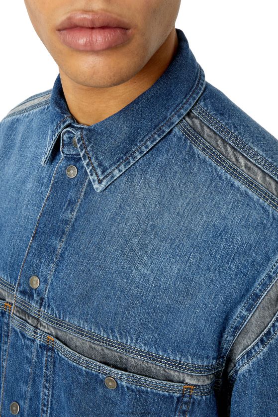 Diesel d-hor-fss hombres 4P44F322 vestir azul medio