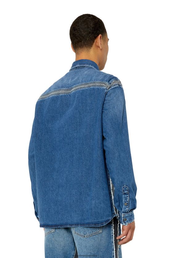 Diesel d-hor-fss hombres 4P44F322 vestir azul medio