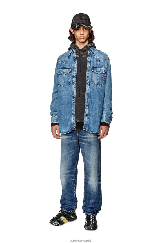 Diesel d-océano hombres 4P44F295 vestir azul medio