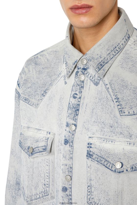 Diesel d-océano-sobre-sc hombres 4P44F329 vestir gris claro