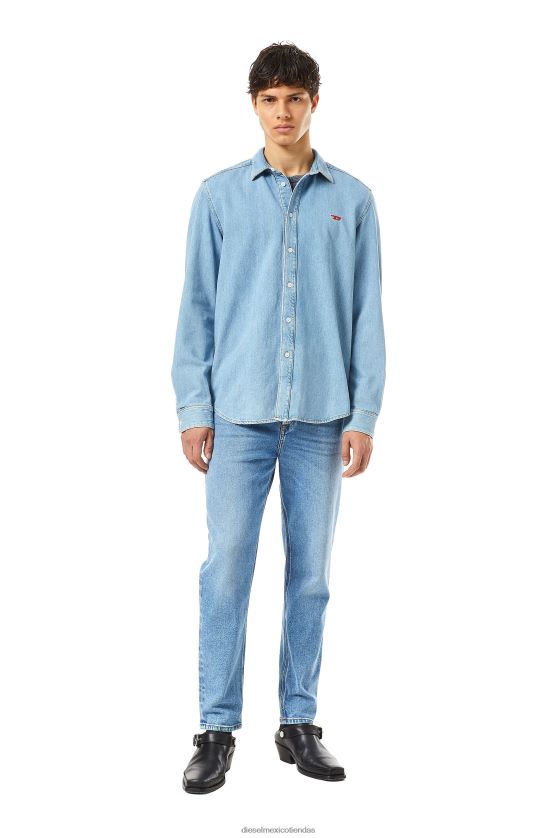 Diesel d-simplemente camiseta básica hombres 4P44F302 vestir azul claro