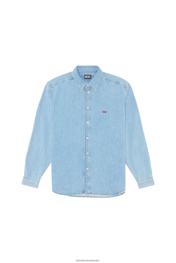 Diesel d-simplemente camiseta básica hombres 4P44F302 vestir azul claro