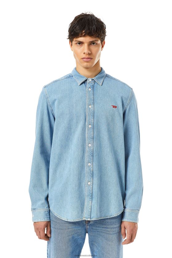 Diesel d-simplemente camiseta básica hombres 4P44F302 vestir azul claro