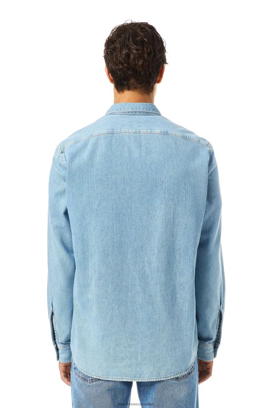 Diesel d-simplemente camiseta básica hombres 4P44F302 vestir azul claro