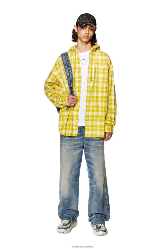 Diesel s-dewny-hood hombres 4P44F293 vestir amarillo verde