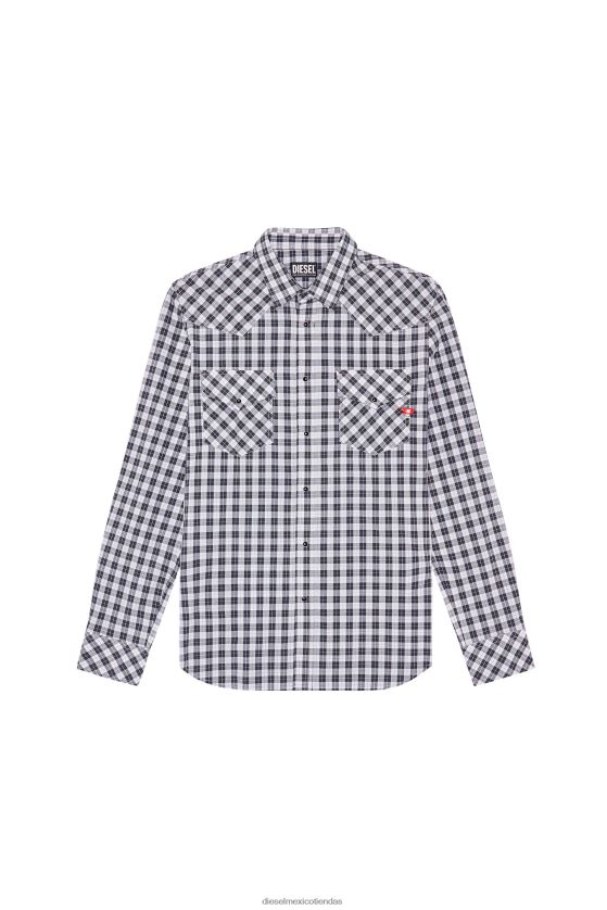 Diesel s-este-largo-cl hombres 4P44F319 vestir blanco negro