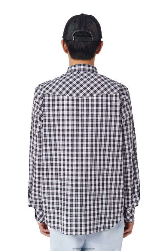 Diesel s-este-largo-cl hombres 4P44F319 vestir blanco negro
