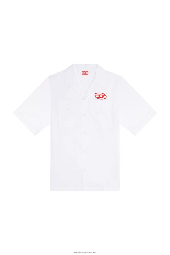 Diesel s-mac-22-b hombres 4P44F292 vestir blanco rojo