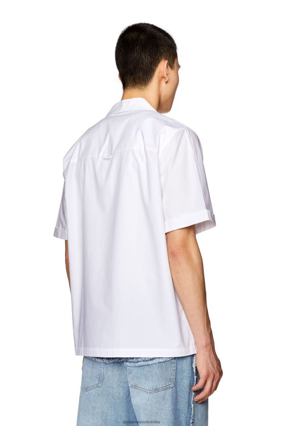 Diesel s-mac-22-b hombres 4P44F292 vestir blanco rojo