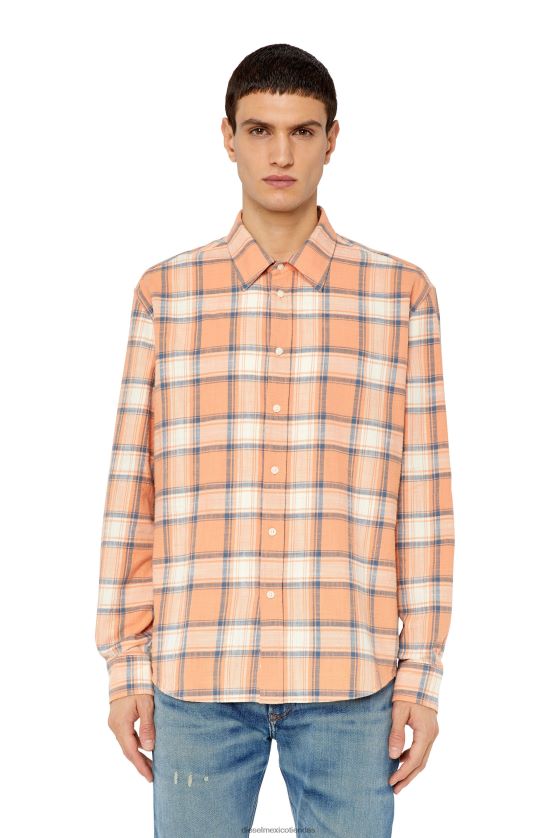 Diesel s-umbe-check-n hombres 4P44F313 vestir rosa/blanco
