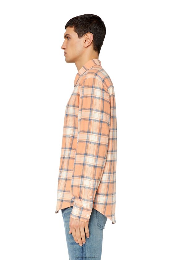 Diesel s-umbe-check-n hombres 4P44F313 vestir rosa/blanco