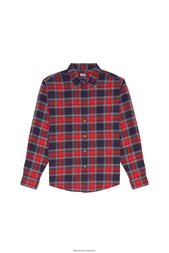 Diesel s-umbe-cheque-nw hombres 4P44F304 vestir rojo azul