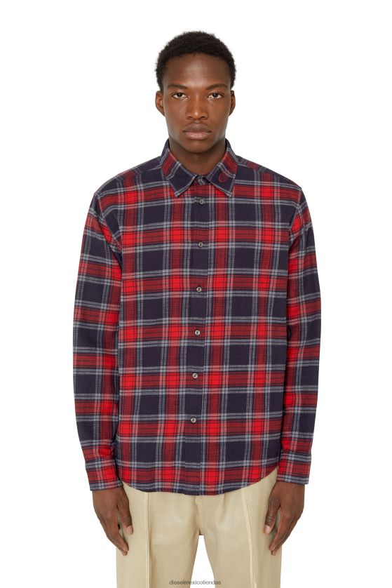 Diesel s-umbe-cheque-nw hombres 4P44F304 vestir rojo azul
