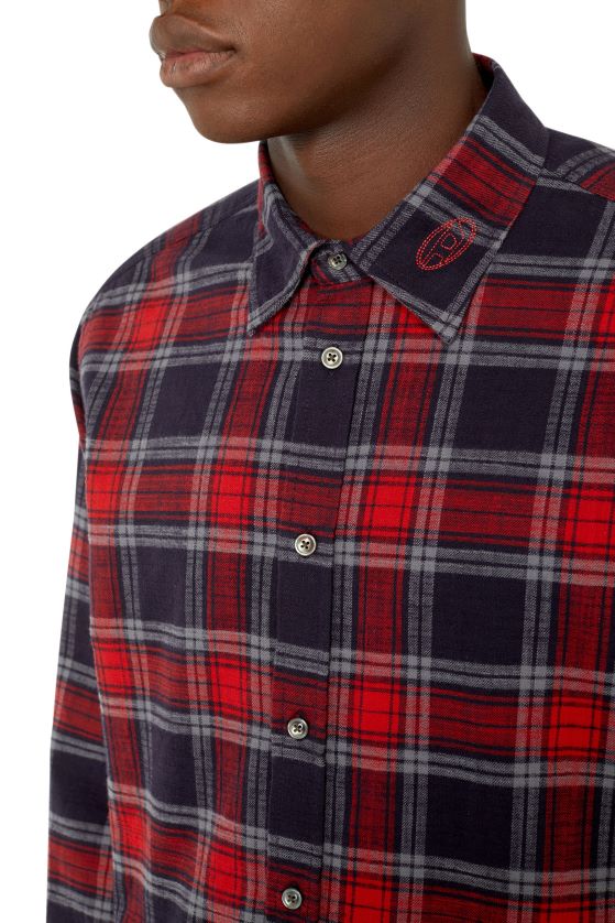 Diesel s-umbe-cheque-nw hombres 4P44F304 vestir rojo azul