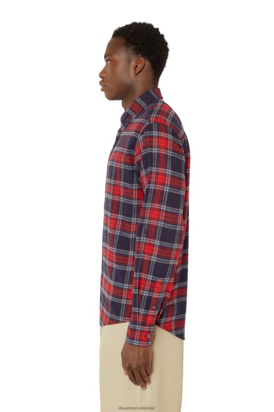 Diesel s-umbe-cheque-nw hombres 4P44F304 vestir rojo azul