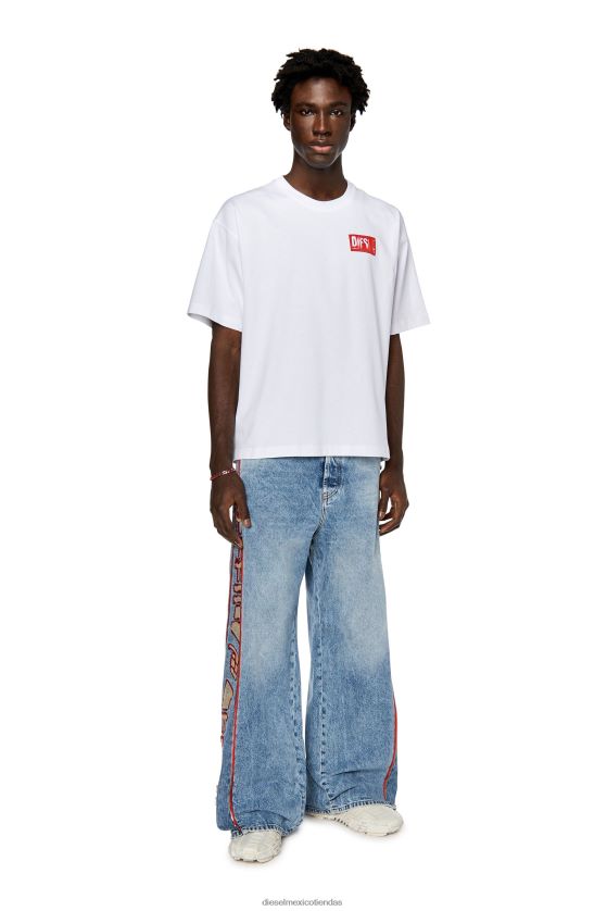 Diesel etiqueta-t hombres 4P44F241 vestir blanco