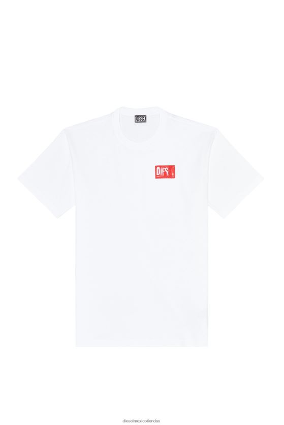 Diesel etiqueta-t hombres 4P44F241 vestir blanco
