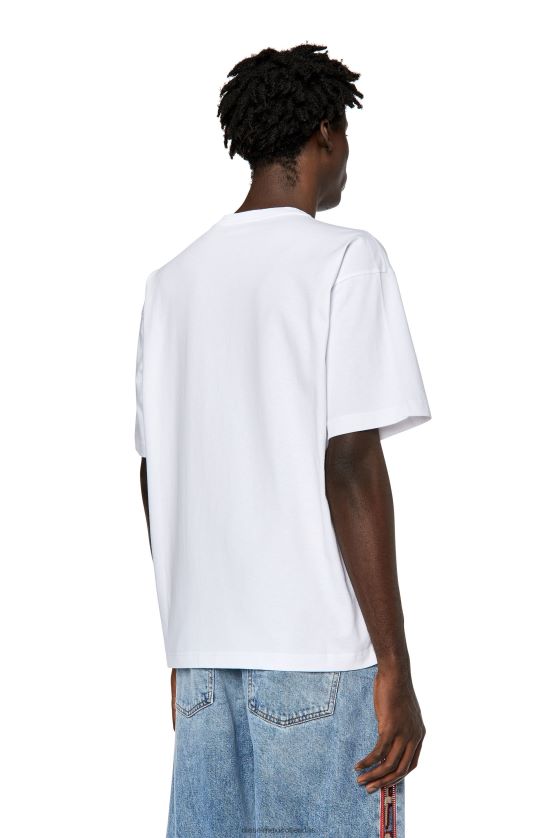 Diesel etiqueta-t hombres 4P44F241 vestir blanco