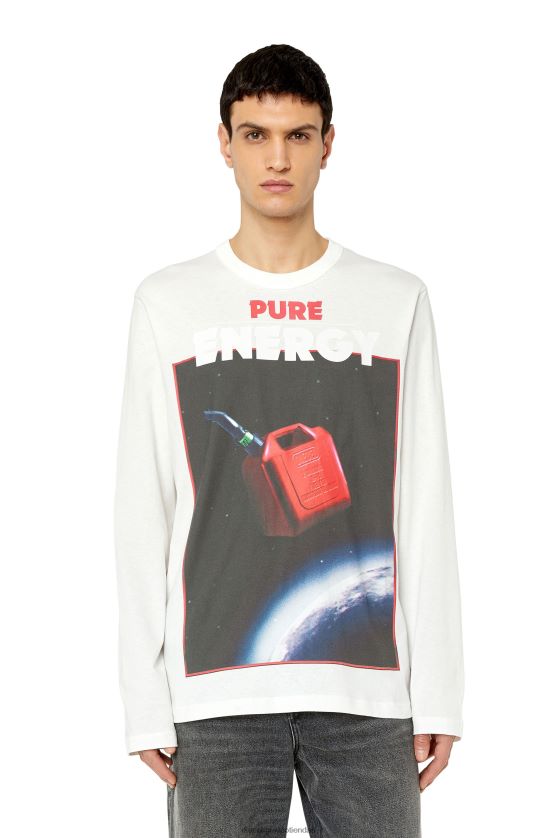 Diesel grúa-t-ls-g4 hombres 4P44F236 vestir blanco