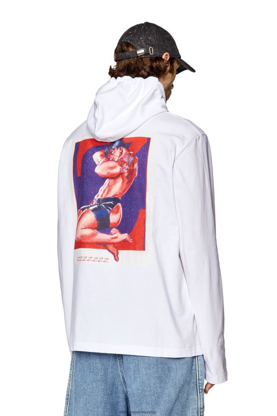 Diesel pr-t-crane-ls-campana hombres 4P44F271 vestir blanco