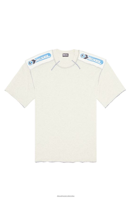 Diesel t-crahor-ss-g1 hombres 4P44F189 vestir gris claro