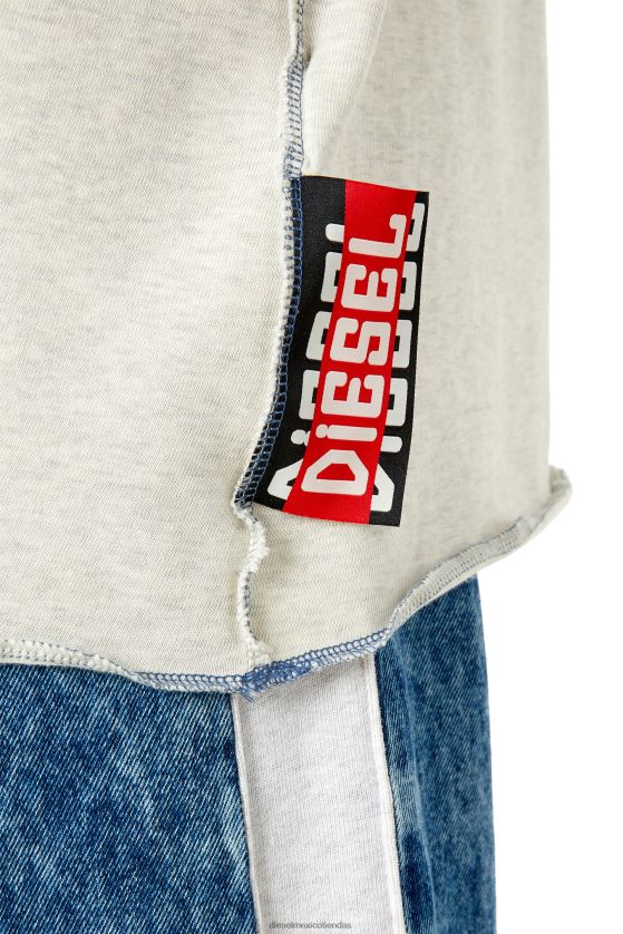 Diesel t-crahor-ss-g1 hombres 4P44F189 vestir gris claro