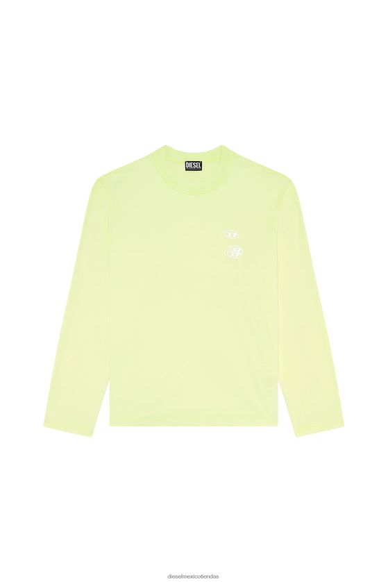 Diesel t-crane-ls-ranuras hombres 4P44F176 vestir amarillo fluorescente