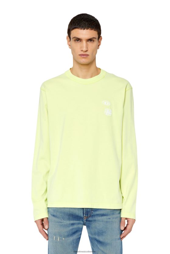 Diesel t-crane-ls-ranuras hombres 4P44F176 vestir amarillo fluorescente