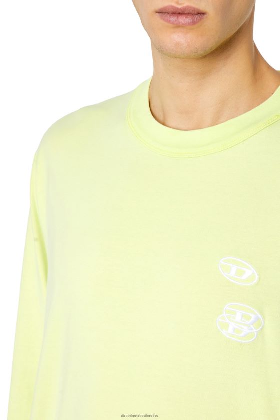 Diesel t-crane-ls-ranuras hombres 4P44F176 vestir amarillo fluorescente