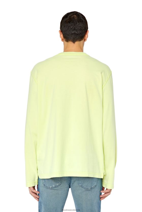 Diesel t-crane-ls-ranuras hombres 4P44F176 vestir amarillo fluorescente