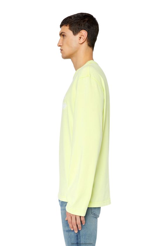 Diesel t-crane-ls-ranuras hombres 4P44F176 vestir amarillo fluorescente