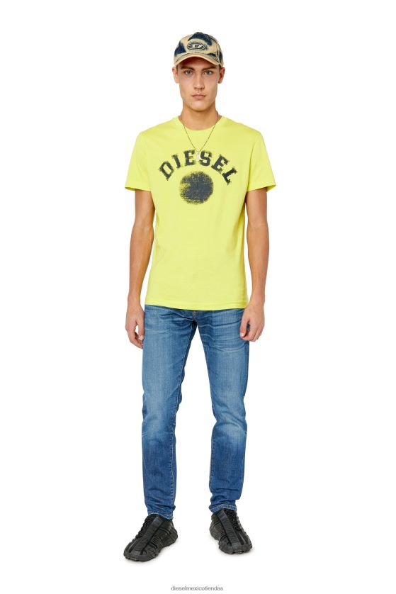 Diesel t-diegor-k56 hombres 4P44F170 vestir amarillo fluorescente