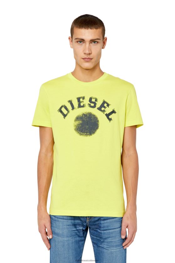 Diesel t-diegor-k56 hombres 4P44F170 vestir amarillo fluorescente