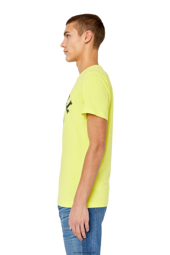 Diesel t-diegor-k56 hombres 4P44F170 vestir amarillo fluorescente