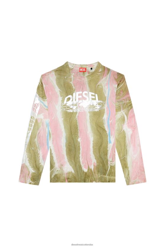 Diesel t-grúa-ls-l4 hombres 4P44F274 vestir rosa/verde