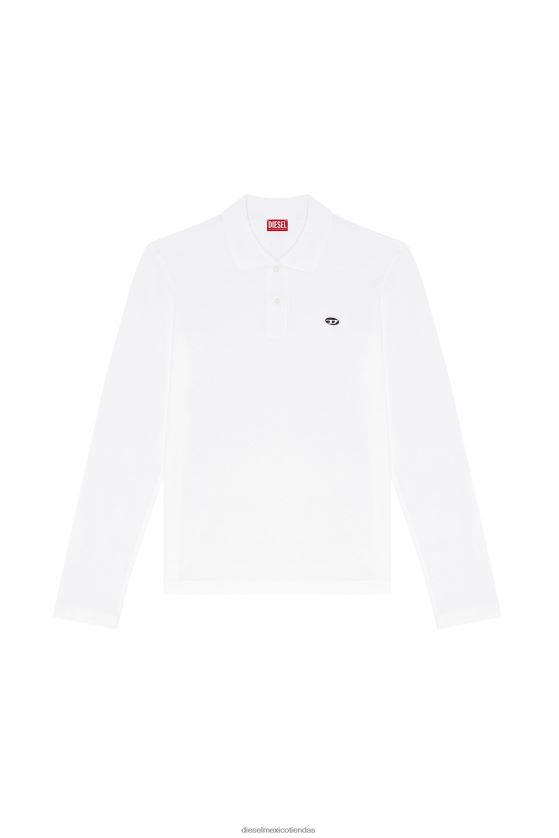 Diesel t-smith-ls-doval-pj hombres 4P44F279 vestir blanco