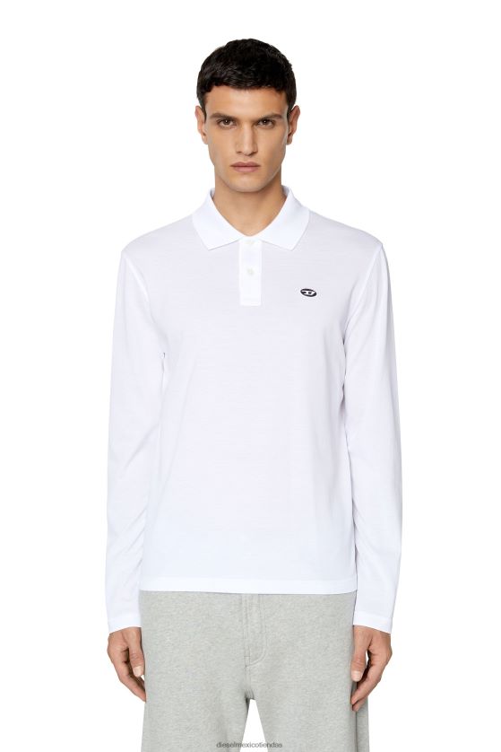 Diesel t-smith-ls-doval-pj hombres 4P44F279 vestir blanco