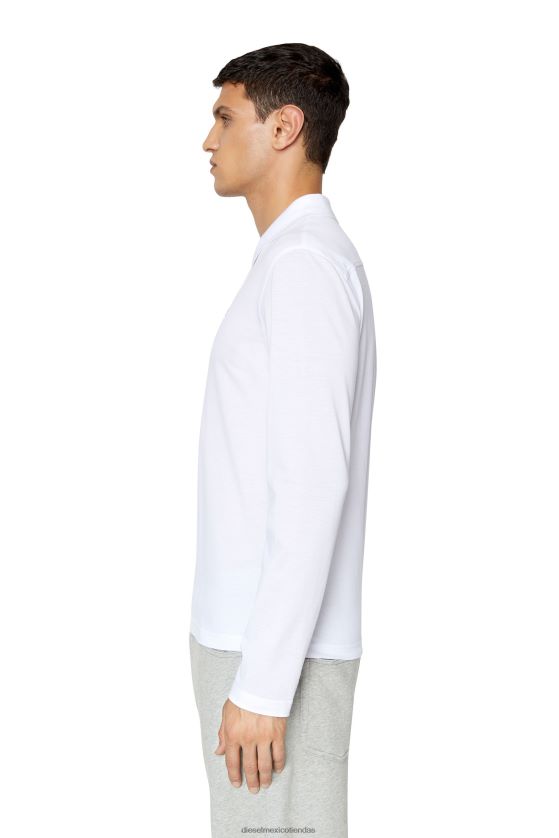 Diesel t-smith-ls-doval-pj hombres 4P44F279 vestir blanco
