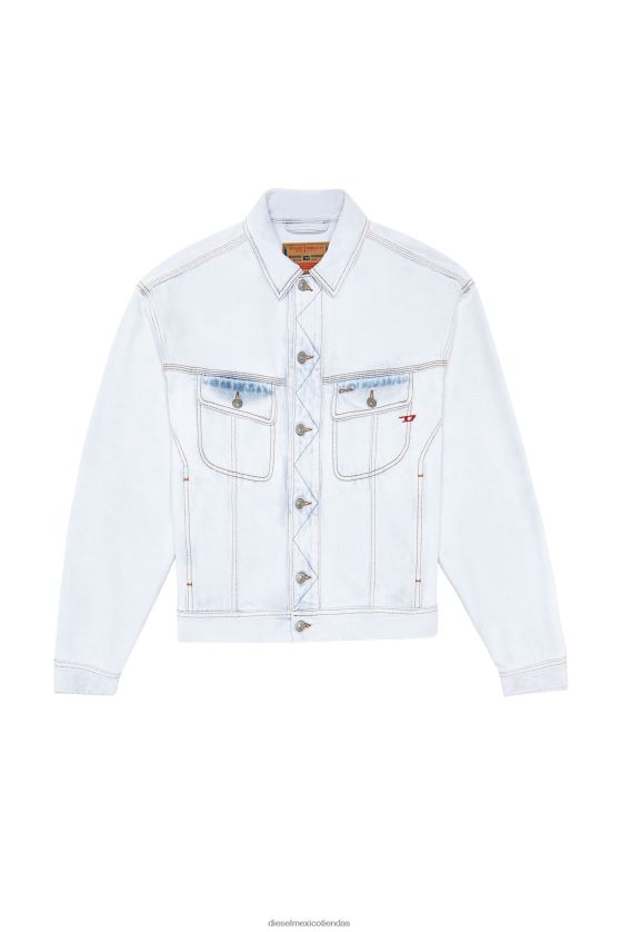 Diesel chamarra de camionero d-lillo hombres 4P44F54 vestir azul claro
