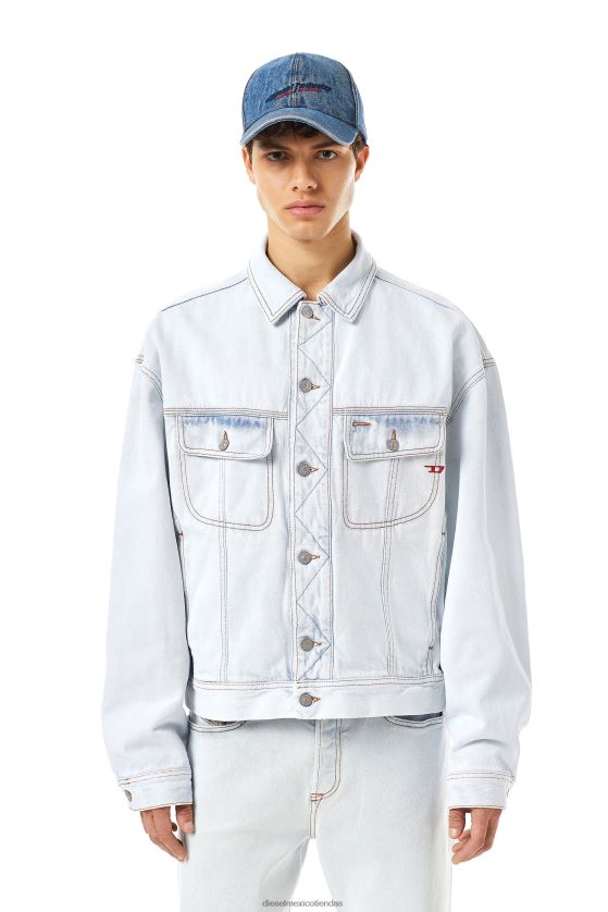 Diesel chamarra de camionero d-lillo hombres 4P44F54 vestir azul claro