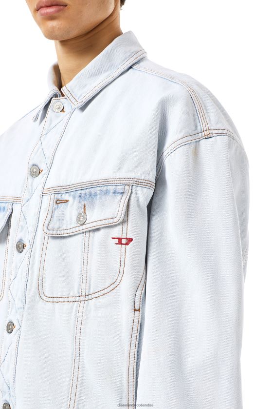 Diesel chamarra de camionero d-lillo hombres 4P44F54 vestir azul claro