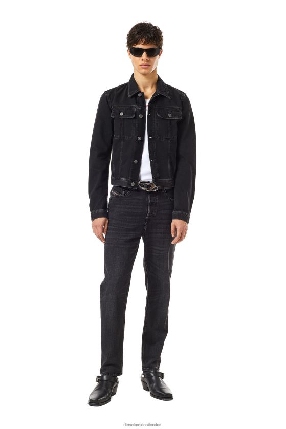Diesel chamarra de camionero d-milo hombres 4P44F45 vestir negro/gris oscuro