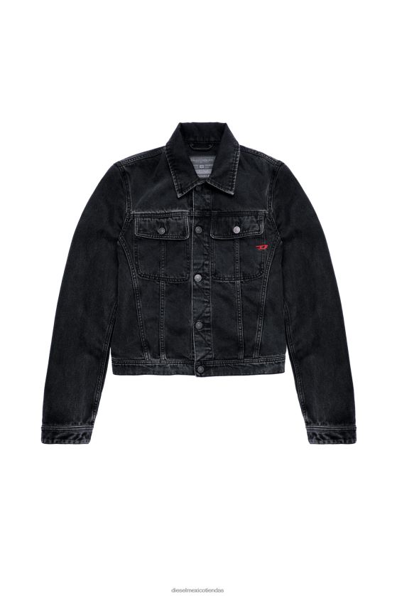 Diesel chamarra de camionero d-milo hombres 4P44F45 vestir negro/gris oscuro