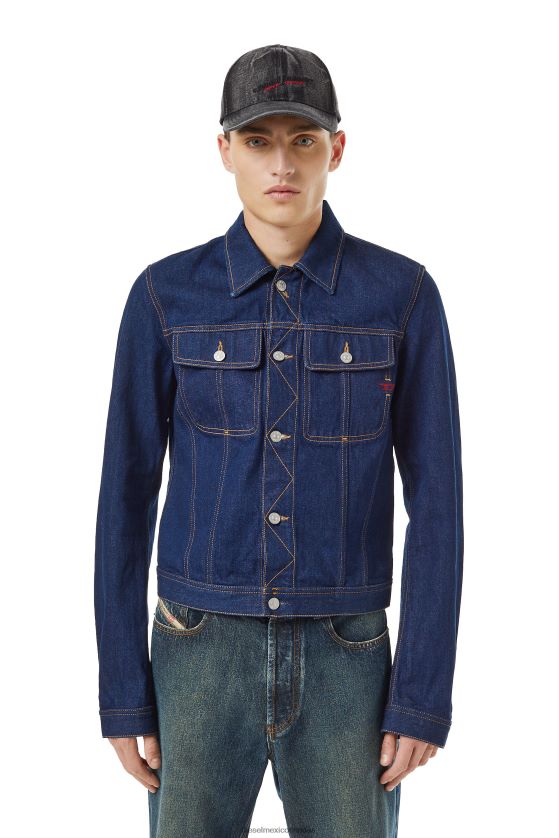 Diesel chamarra de camionero d-milo hombres 4P44F53 vestir azul oscuro