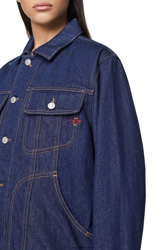 Diesel chamarra de camionero d-riley hombres 4P44F84 vestir azul oscuro