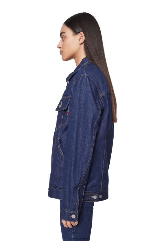 Diesel chamarra de camionero d-riley hombres 4P44F84 vestir azul oscuro