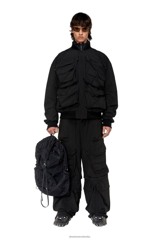 Diesel j-mancha-corto hombres 4P44F24 vestir negro